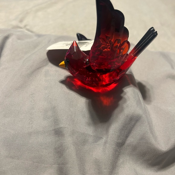 GANZ Red and Black Crystal Bird Ornament - Picture 2 of 5